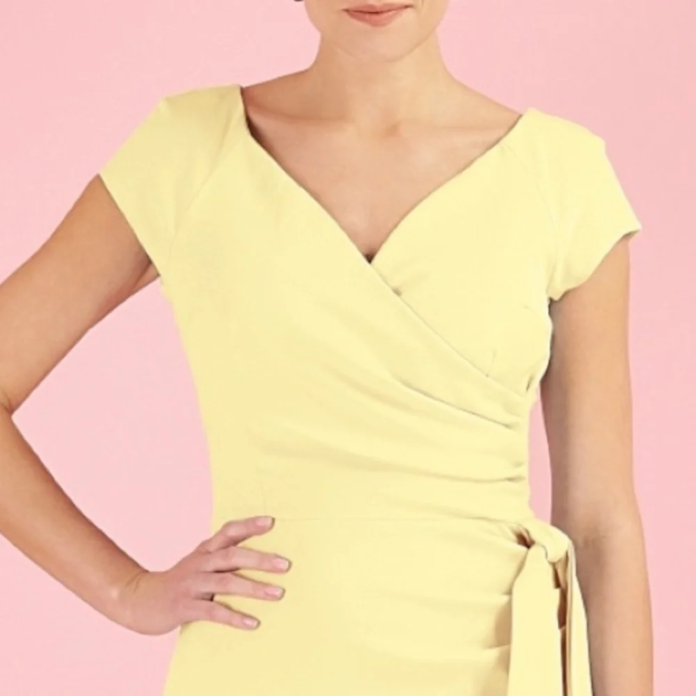 fitted vintage pencil dress amazing flattering fit 12 uk us s/m bnwt - Picture 4 of 5